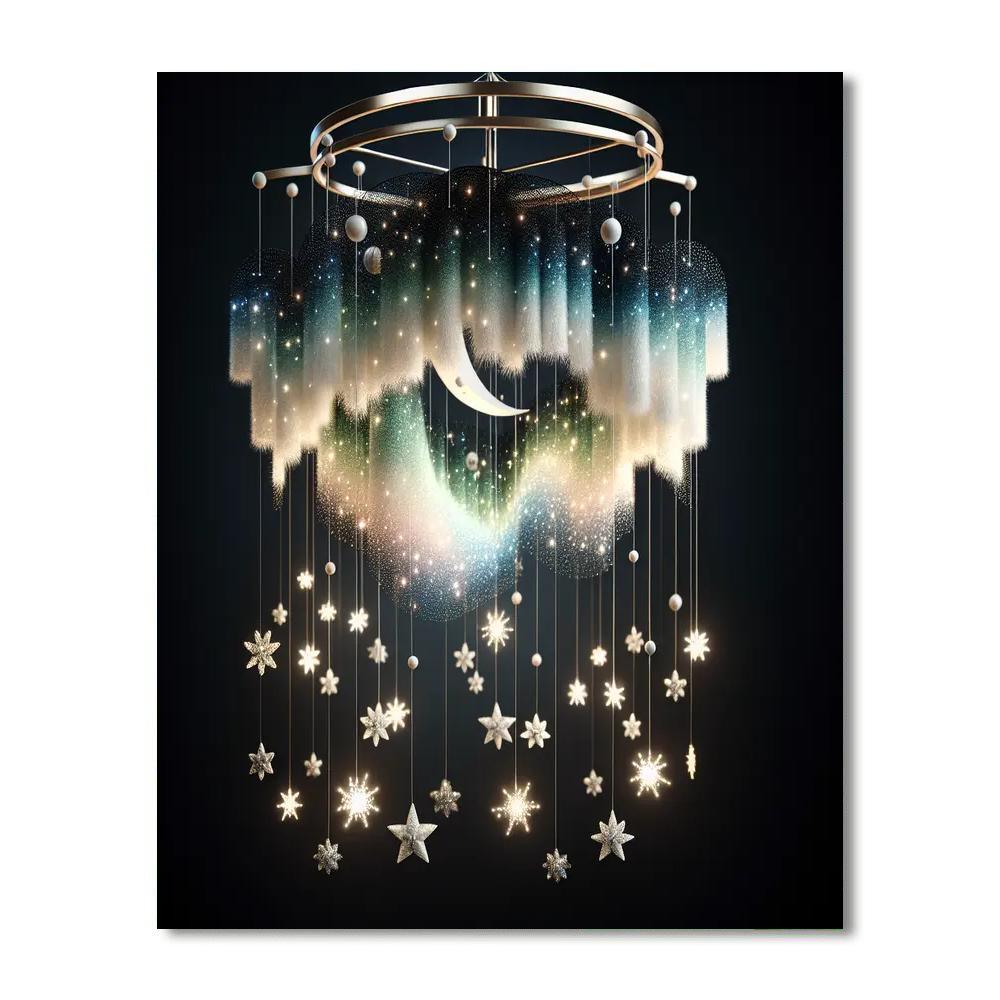 Celestial Aurora Mobile Painting Number Kit