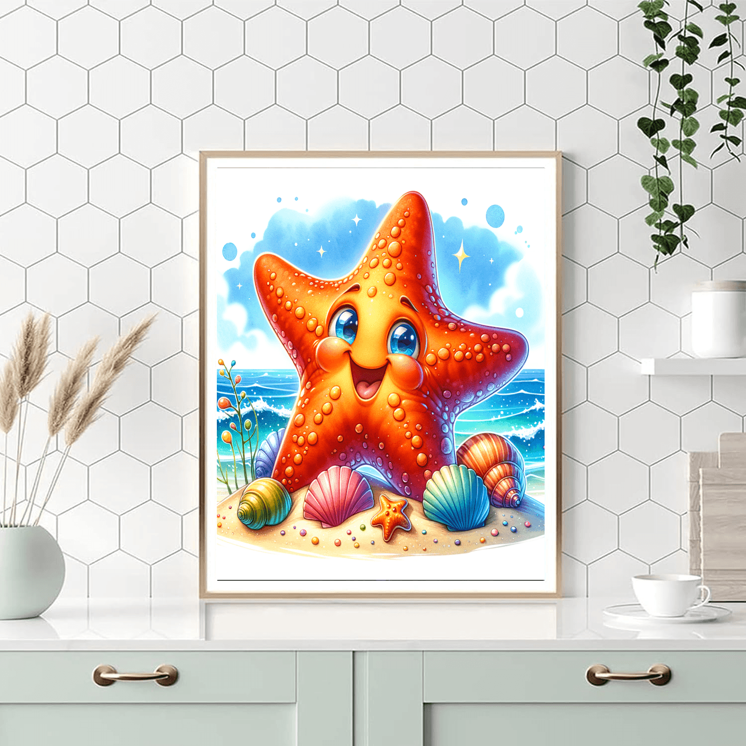 Joyful Starfish - DIY Painting By Numbers Kit