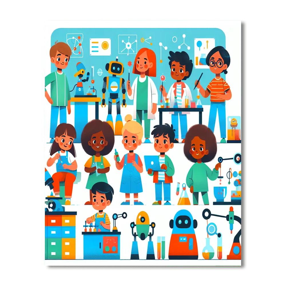 Robotic Inventor's Lab Number Painting