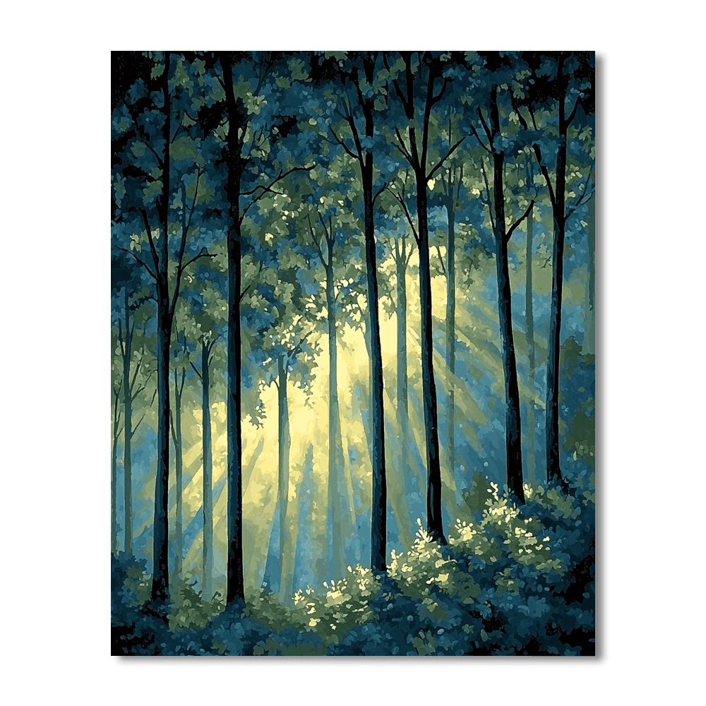Henri Rousseau Inspired Twilight Forest Enigma  Paint By Numbers Art