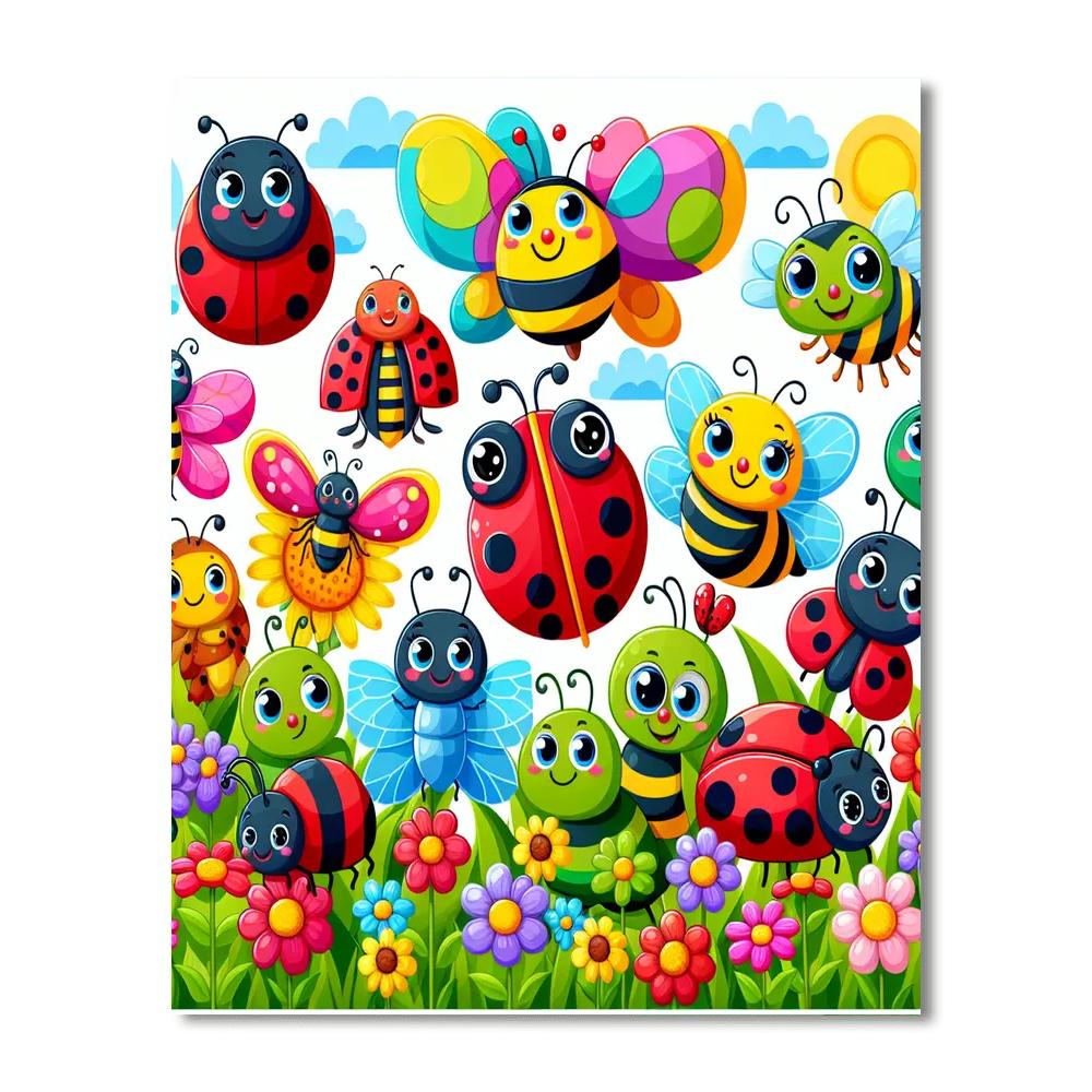 Cuddlebug Cozy Friends Paint By Numbers Art