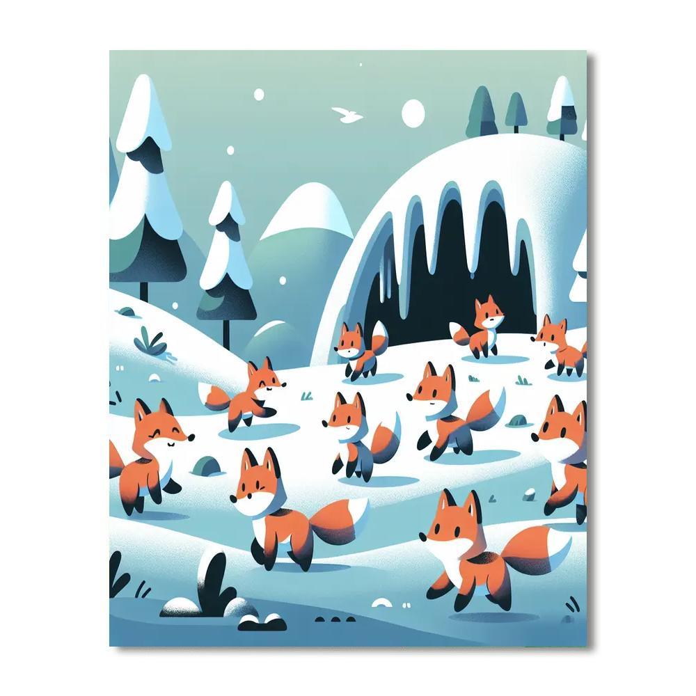 Frosty Fox Adventure Numbered Painting Kits
