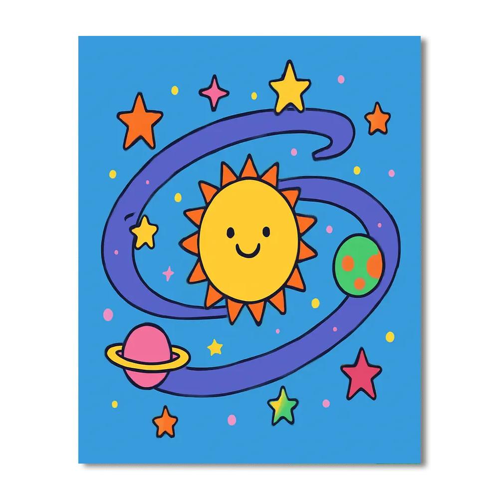 Gleeful Galaxy Paint By Numbers