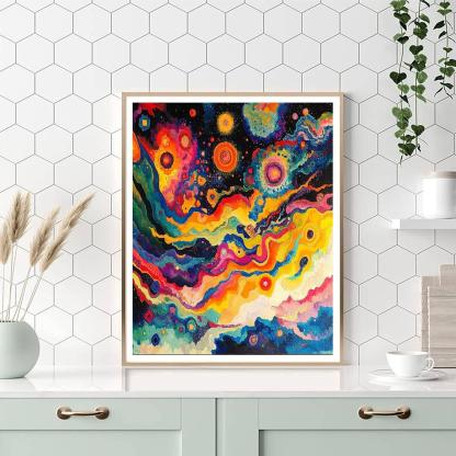 Wassily Kandinsky Inspired Waves Of Cosmic Energy  Paint By Color