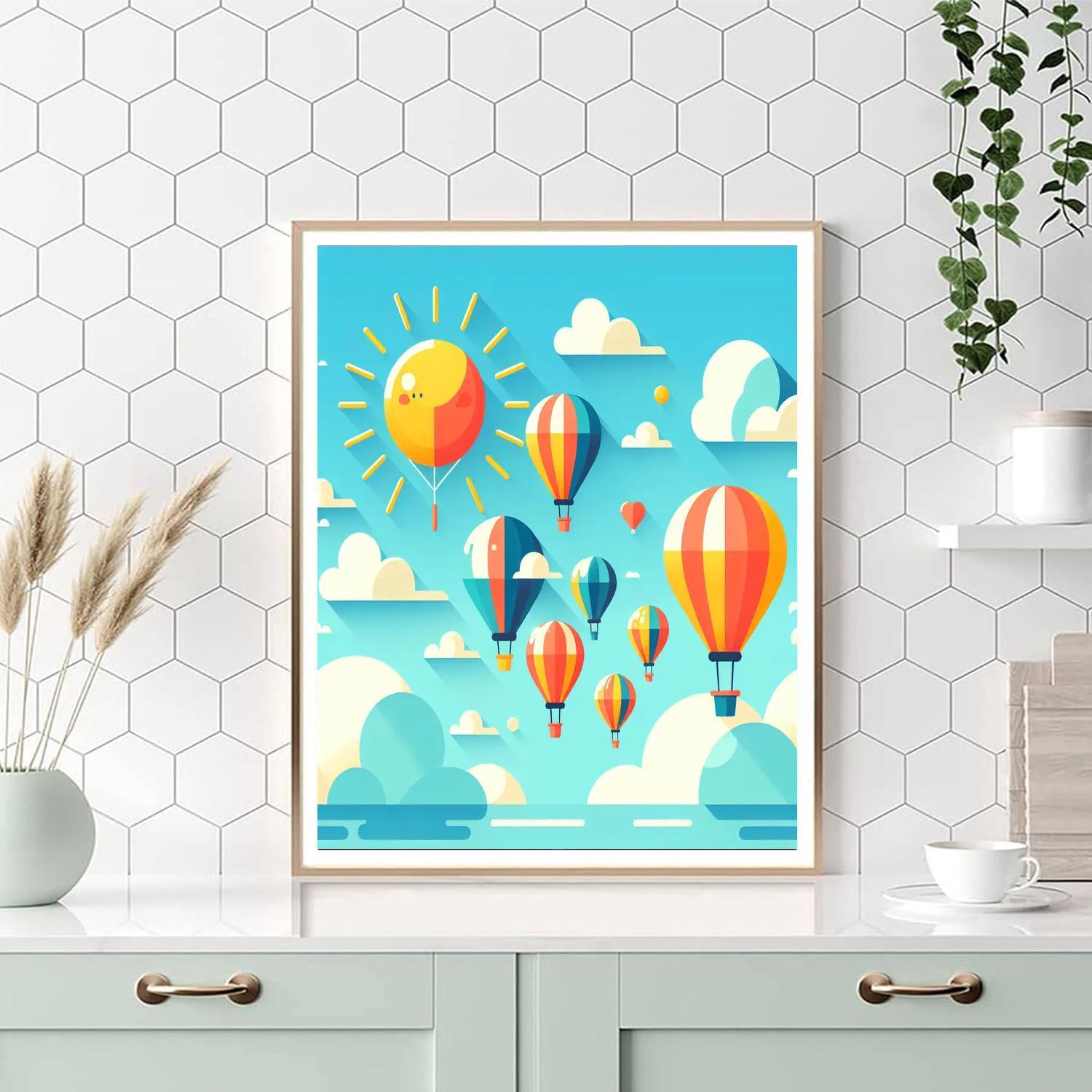 Sky-high Hot Air Ballooning Paint By Color