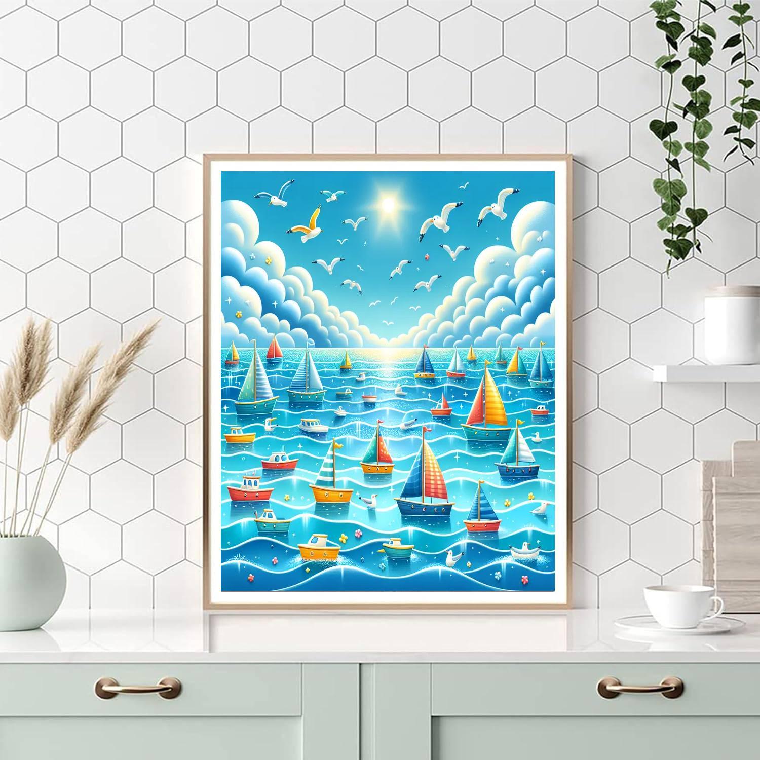 Charming Ocean Voyage Paint By Numbers Kits