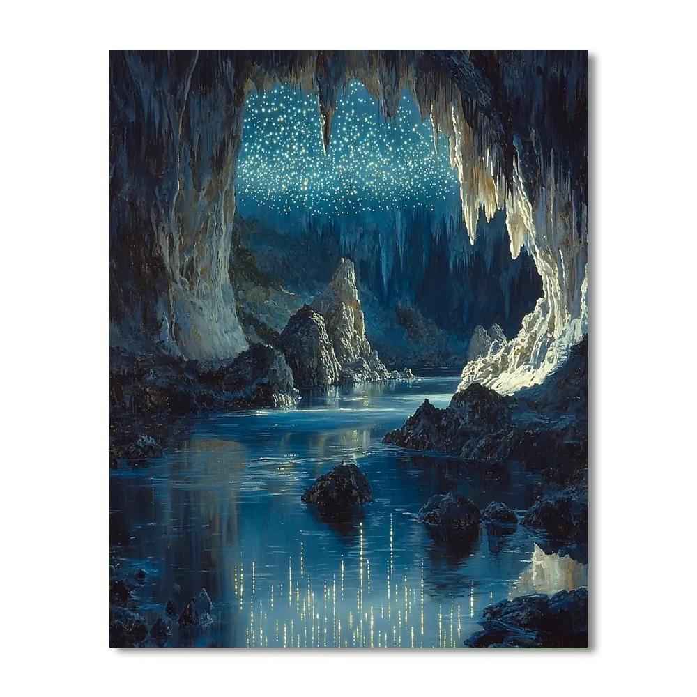 Waitomo Glowworm Caves - New Zealand Paint By Number