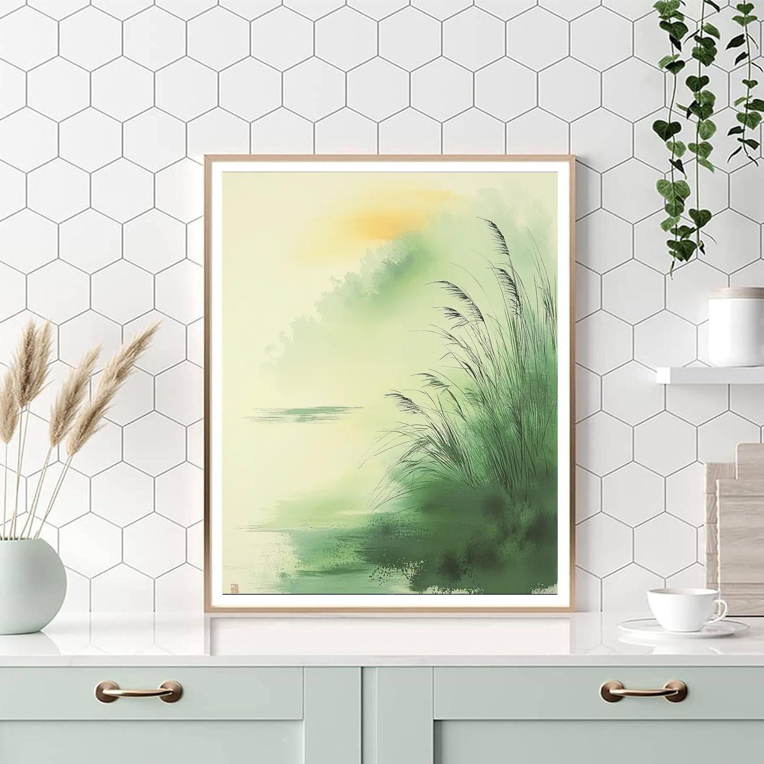 Zhao Mengfu Inspired Gentle Whispering Winds  Painting By Numbers Kit