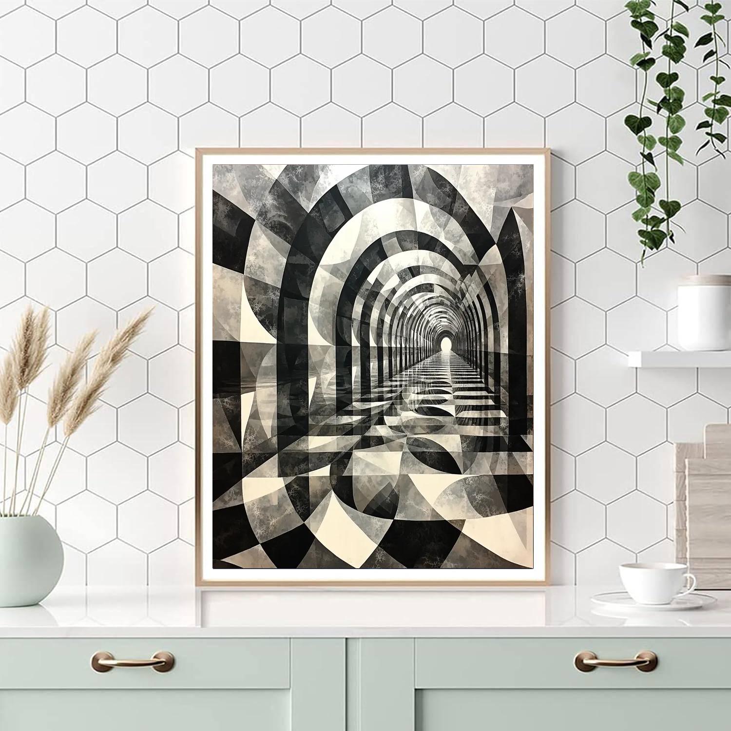 M.C. Escher Inspired Fractal Dimensions  Paint By Numbers