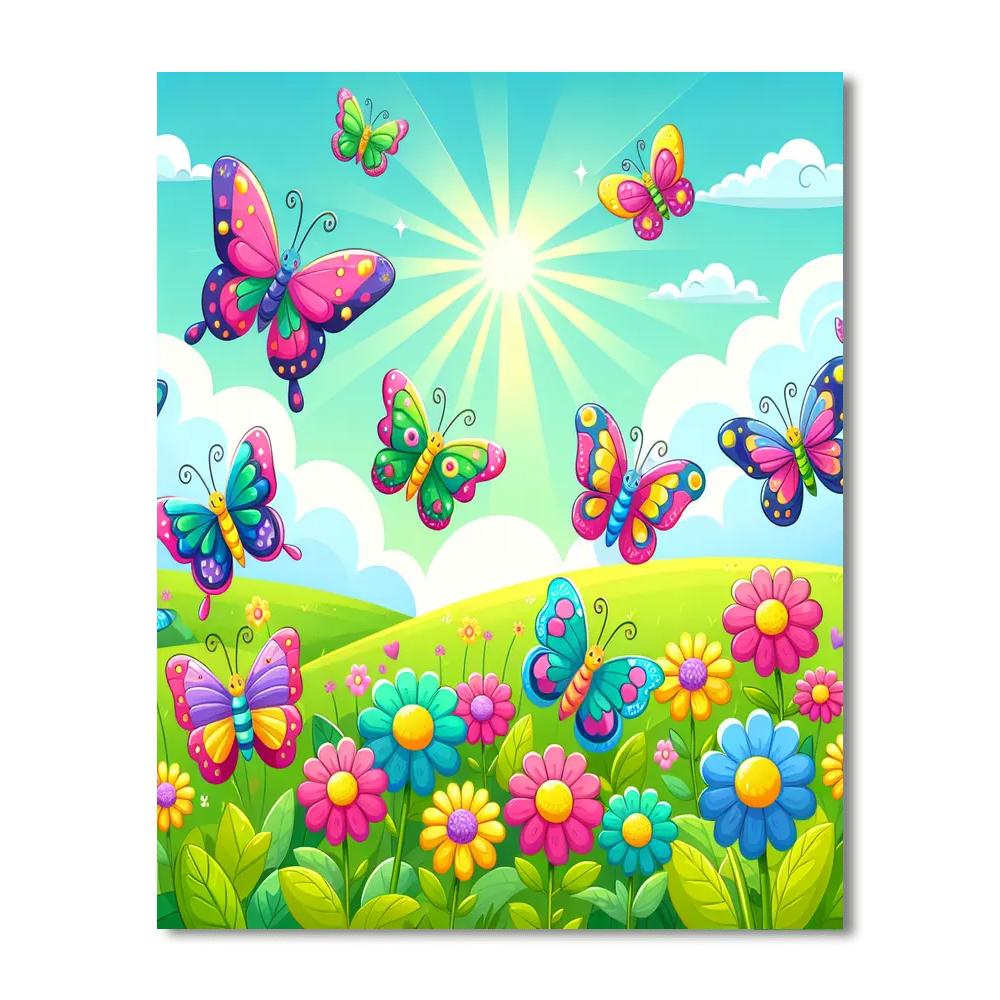 Dazzling Butterfly Ball Paint By Numbers Art