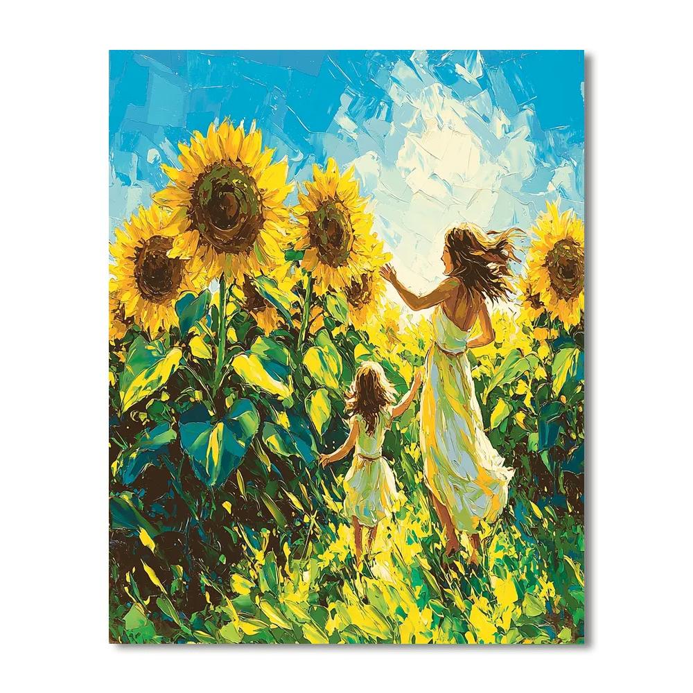Sunflower Field Joy Number Painting