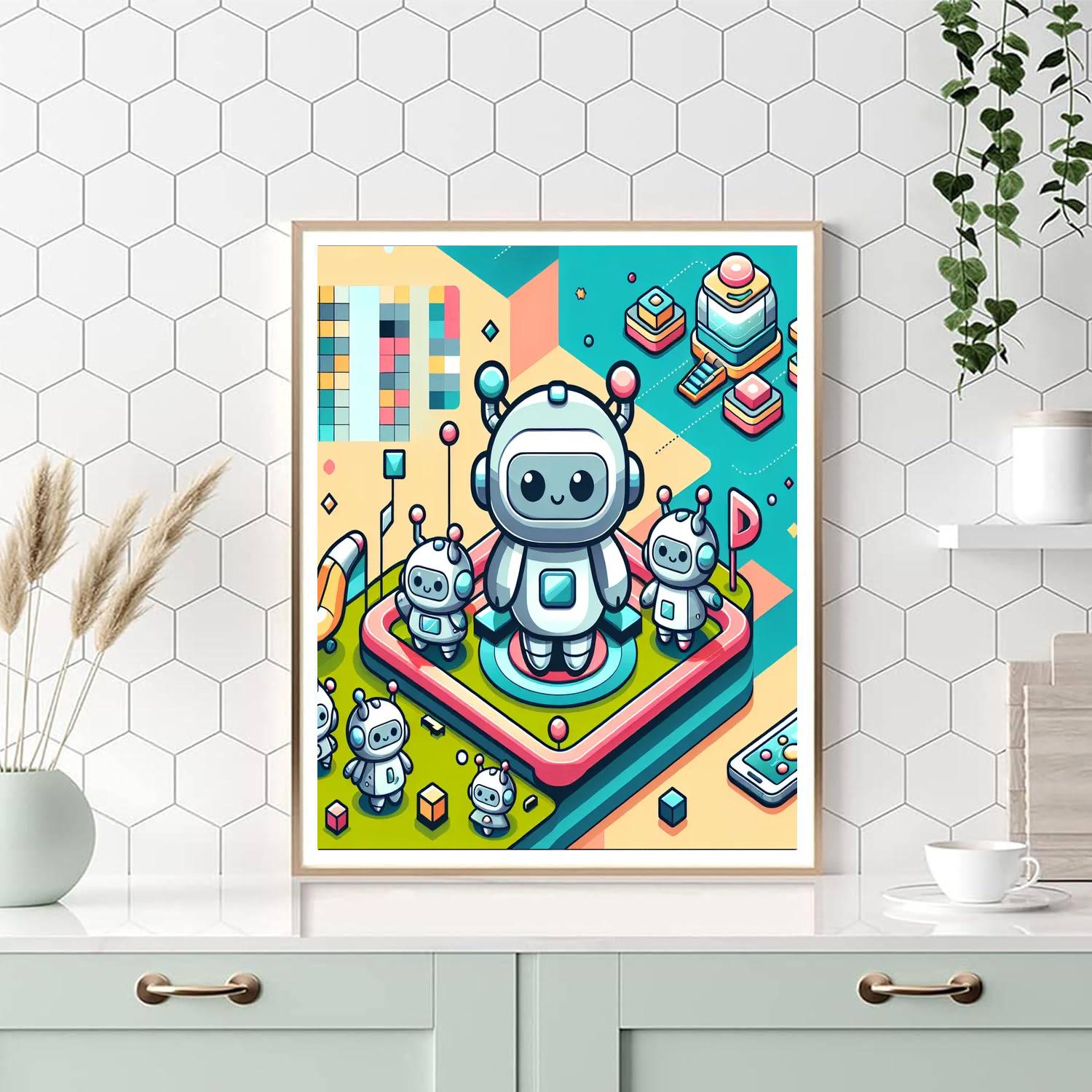 Robotic Friends World Numbered Painting Kits