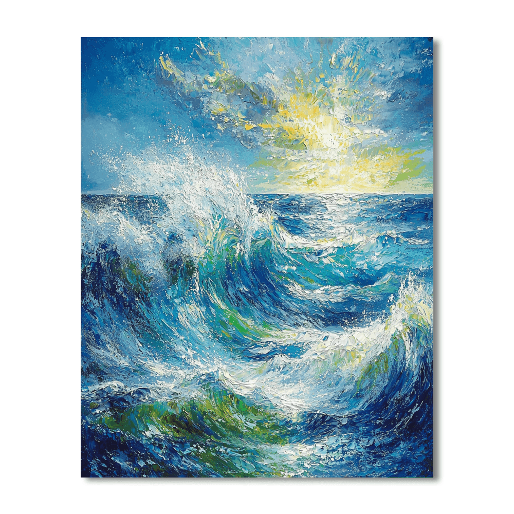 Turner Inspired Abstract Ocean  Numbered Painting Kits