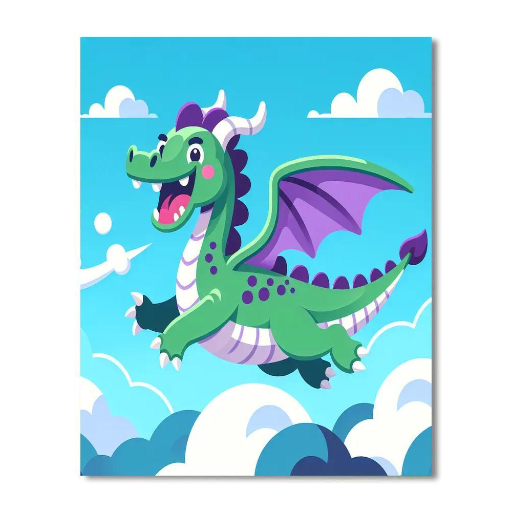 Cheerful Dragon Paint By Numbers Kits