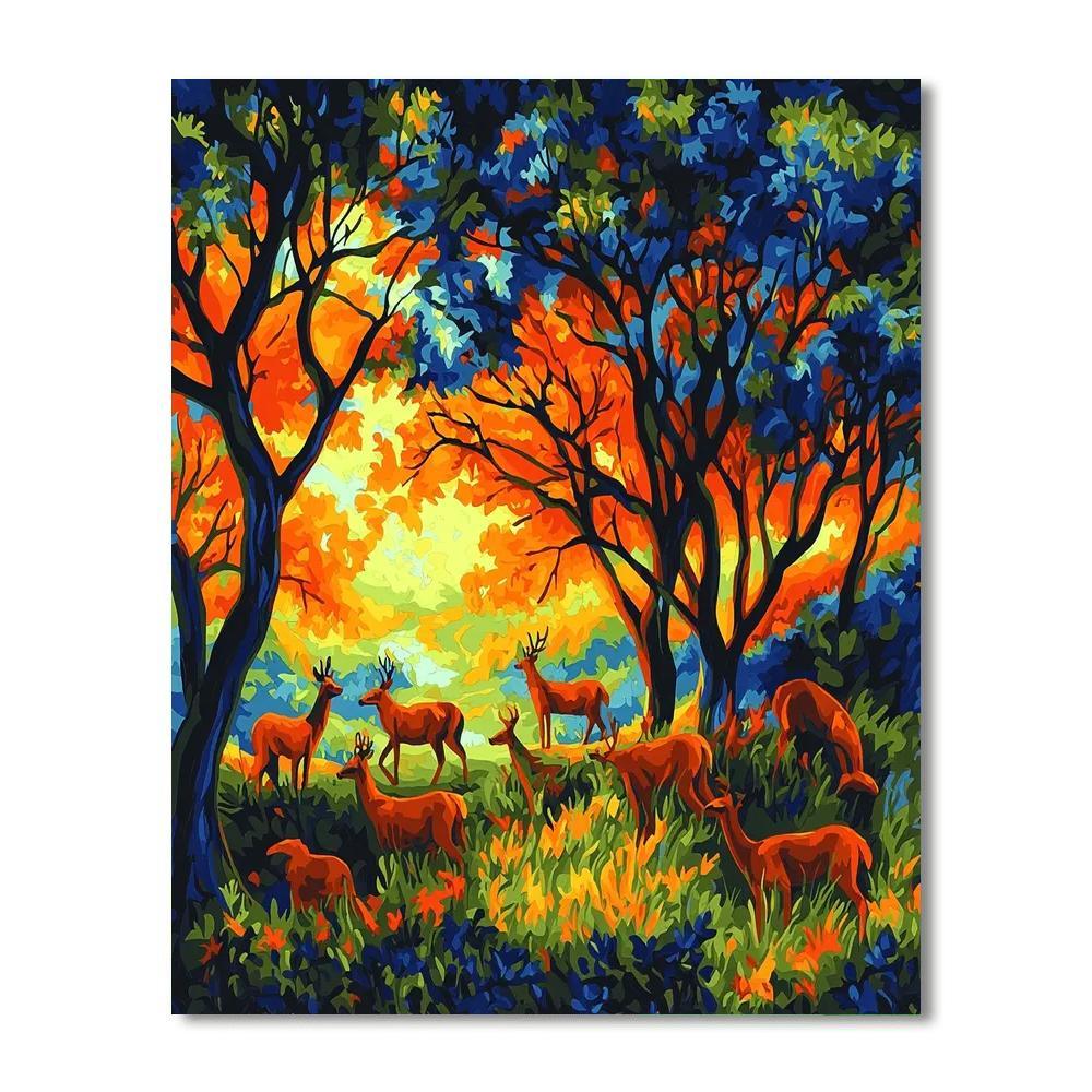 Franz Marc Inspired Enchanting Wildlife  Paint By Numbers