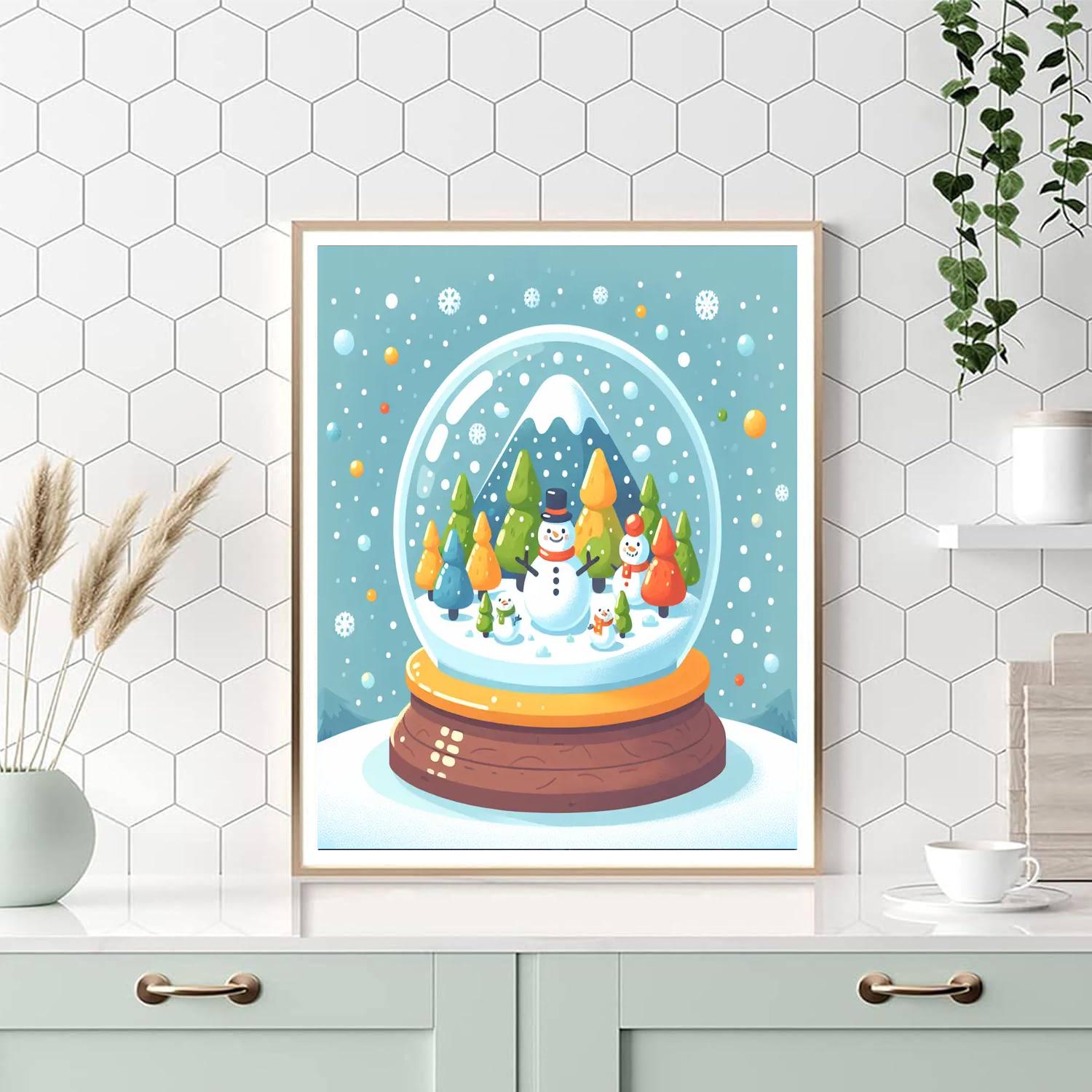 Enchanting Snow Globe Paint By Numbers Kits