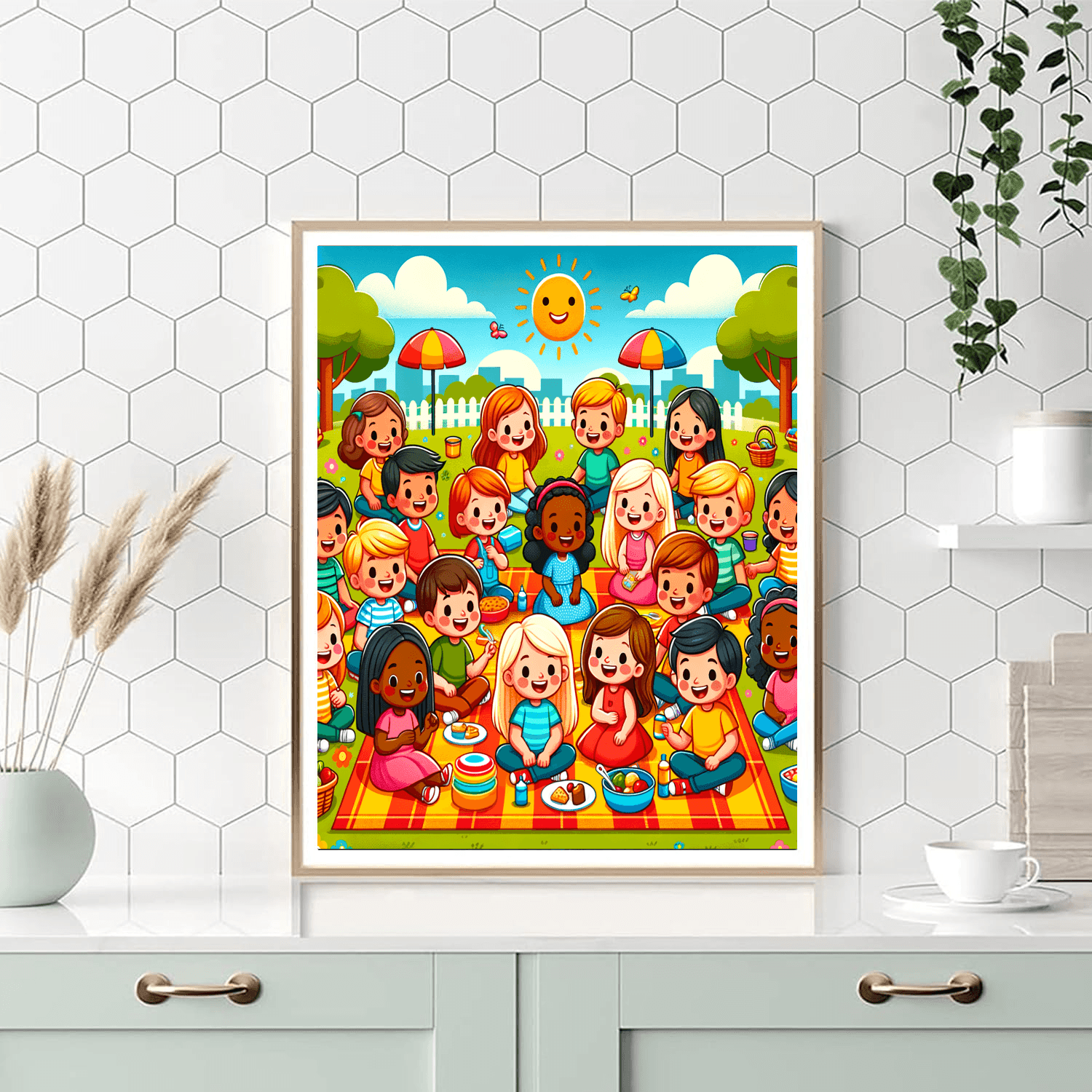 Cheery Picnic Day Paint By Number