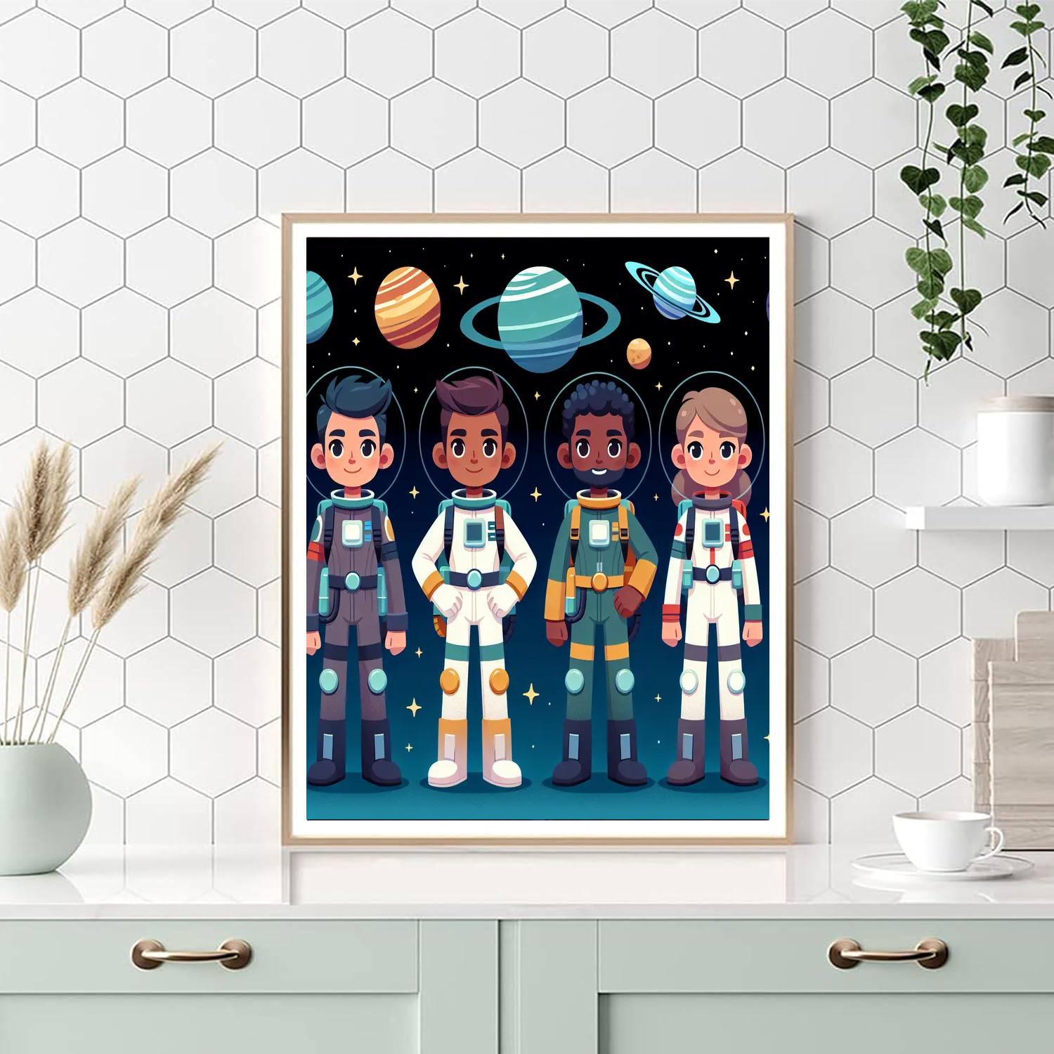 Space Ranger's Cosmic Mission Paint By Numbers Kits