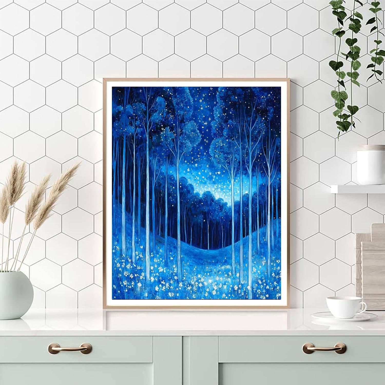 Marc Chagall Inspired Celestial Forest Enchantment  Paint By Number