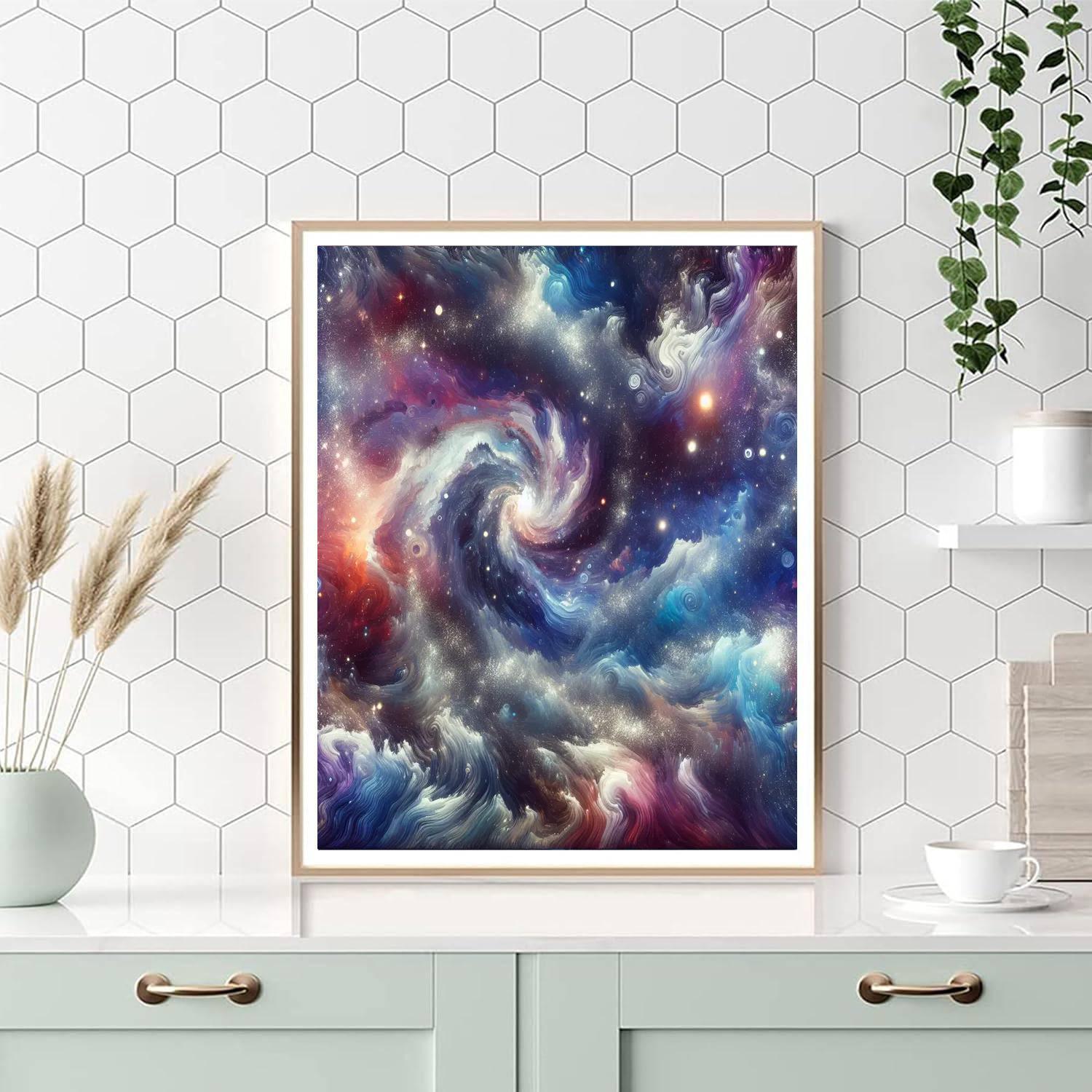 Cosmic Abstract Explorations Number Painting