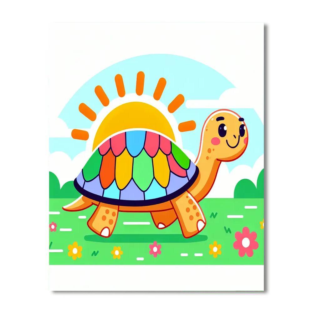 Lively Tortoise Paint By Number