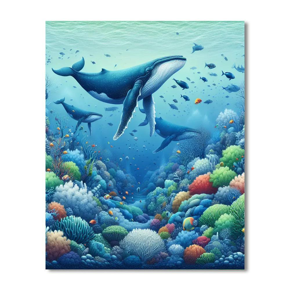 Ocean Adventure With Whales Paint By Numbers