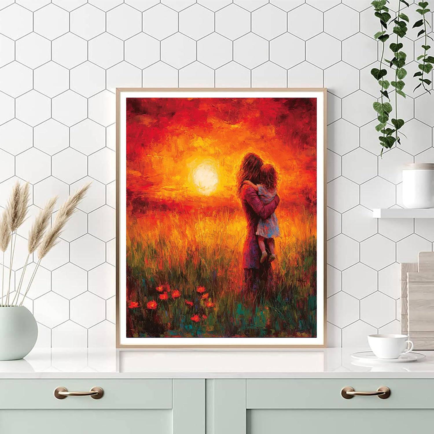 Crimson Sunset Hugs Paint By Numbers