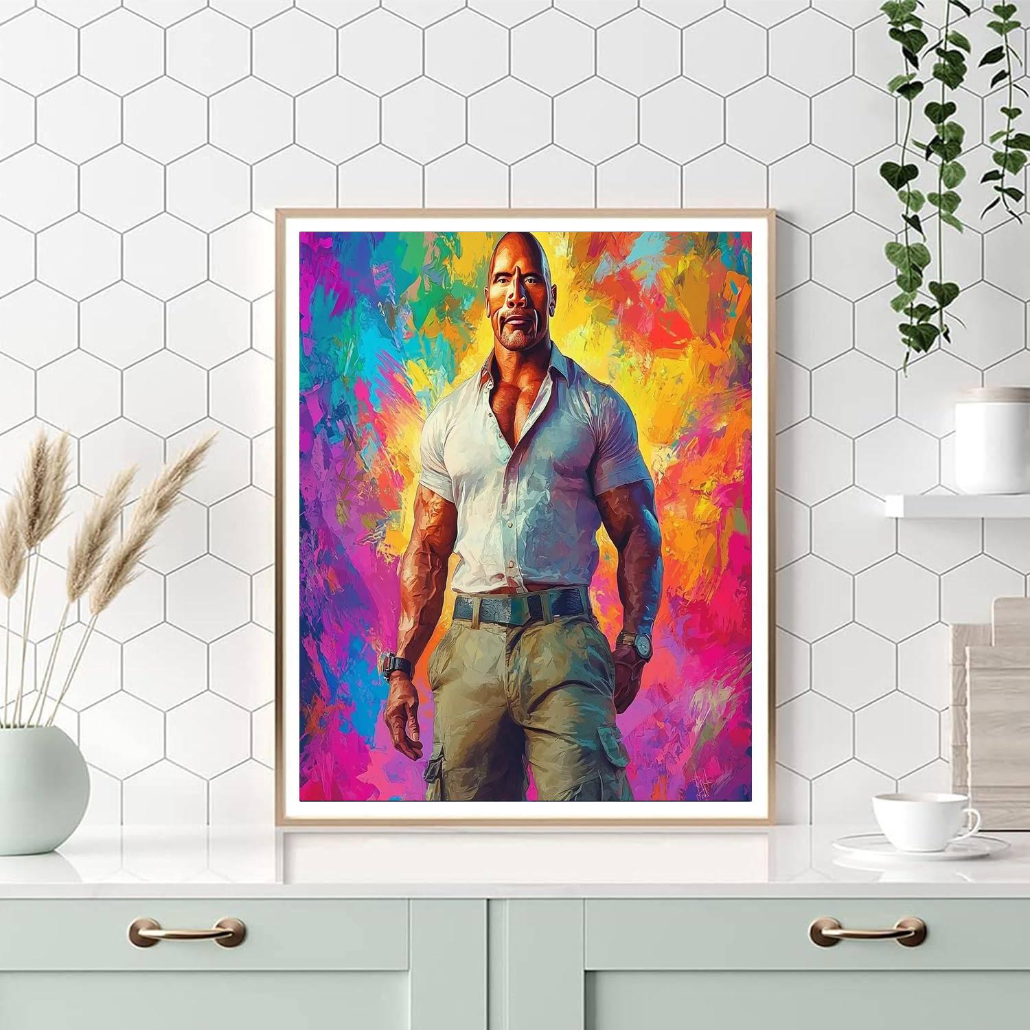 Dwayne Johnson: The Rock Solid Force Of Cinema Numbered Painting Kits