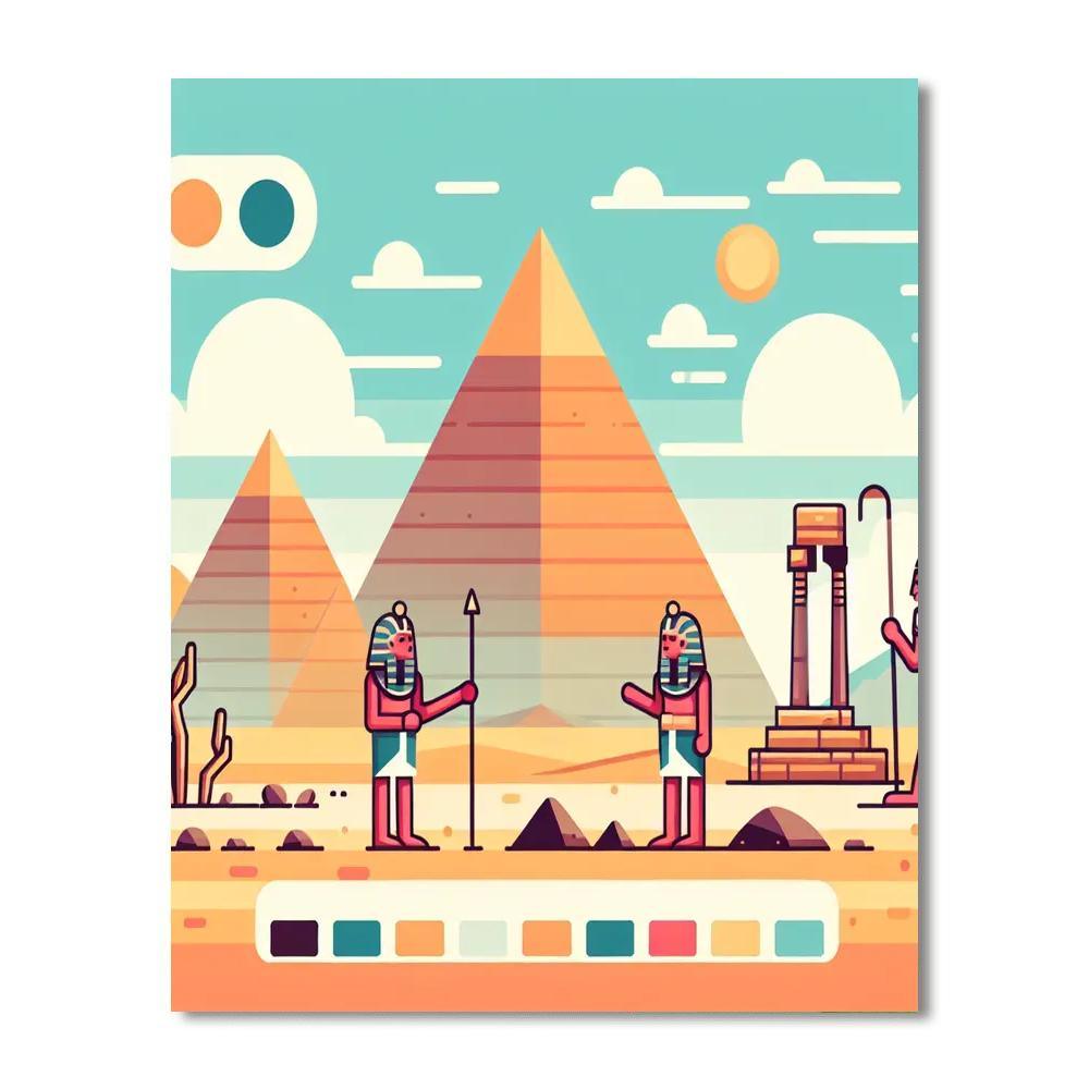 Ancient Egypt Painting Number Kit