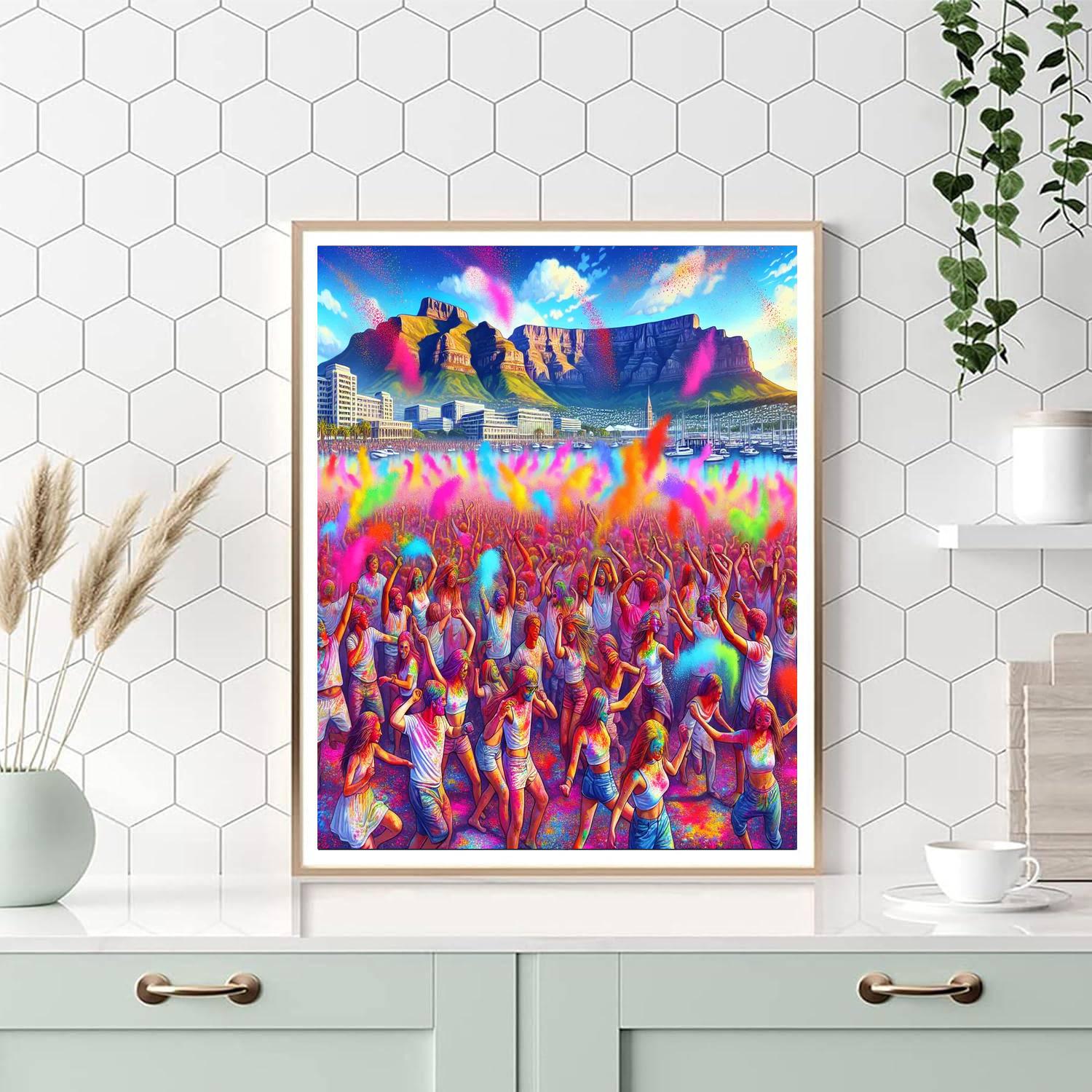 Holi One Color Festival - South Africa DIY Paint By Numbers