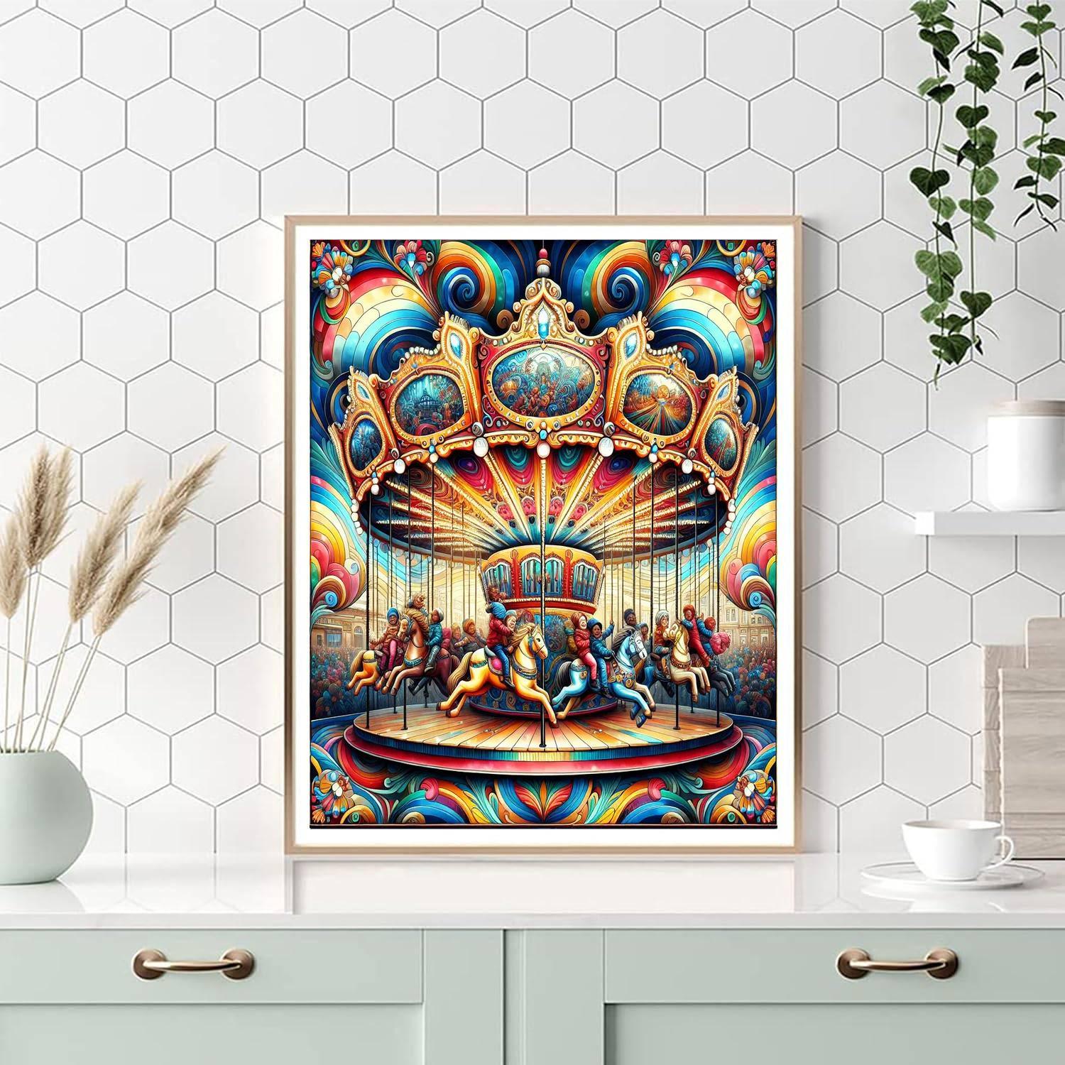 Joyful Carnival Ride Paint By Numbers Kits