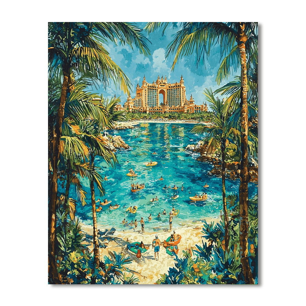 Nassau's Atlantis Resort Number Painting
