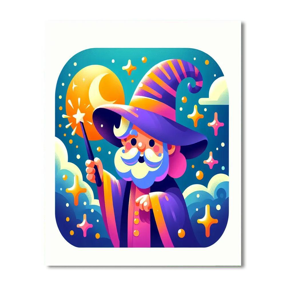 Charming Wizard Number Painting