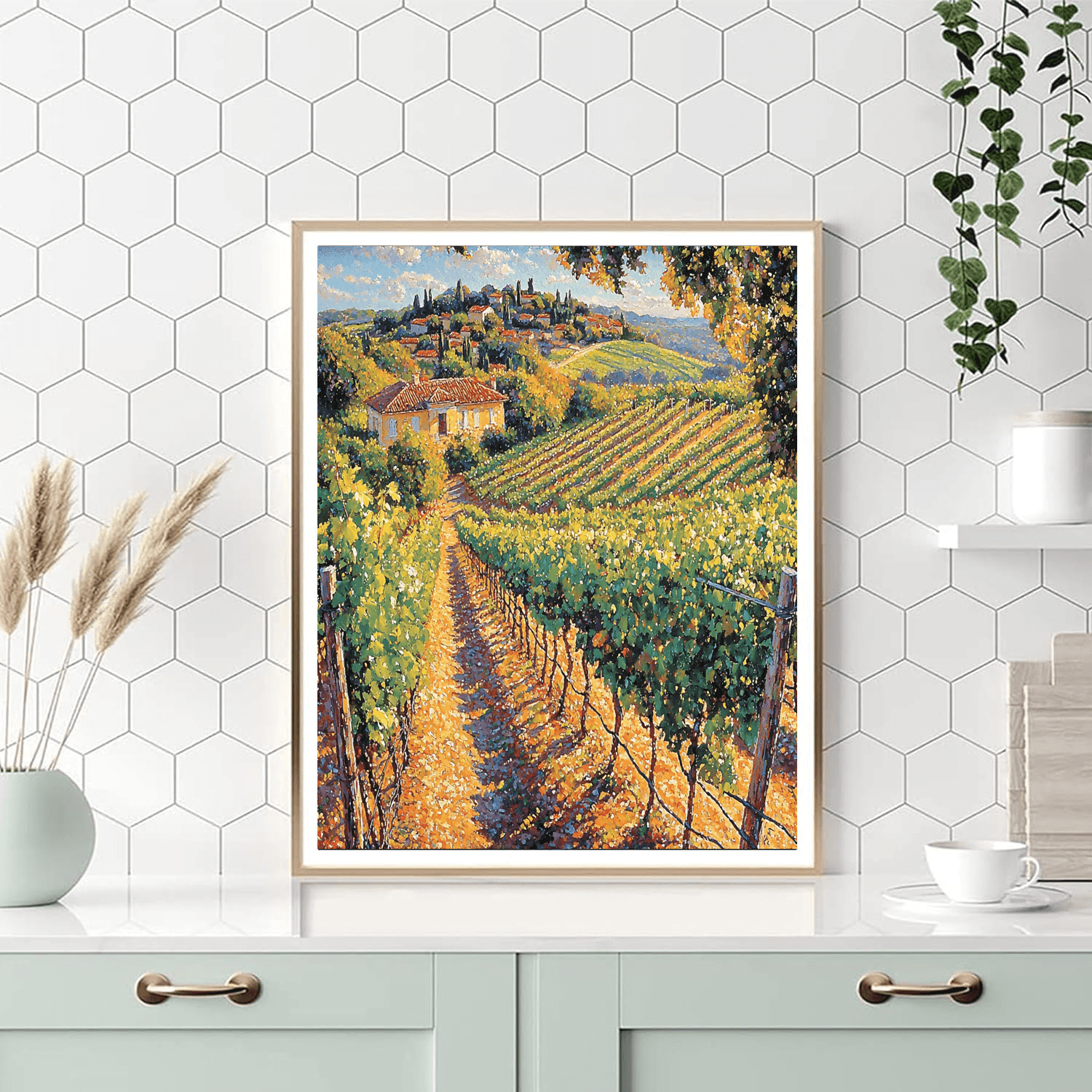 Camille Pissarro Inspired Impressionist Vineyard  Paint By Numbers Kits