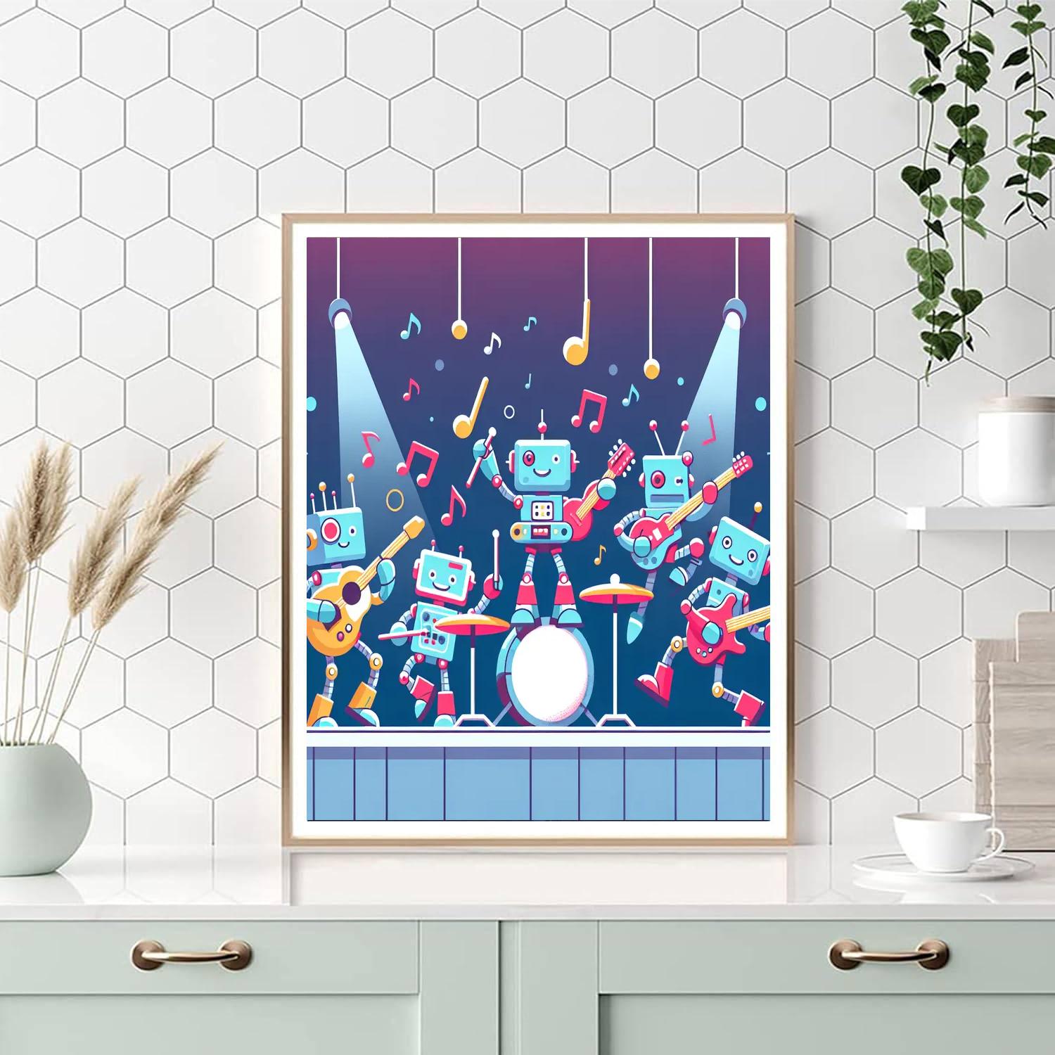 Rocking Robot Band Painting Number Kit