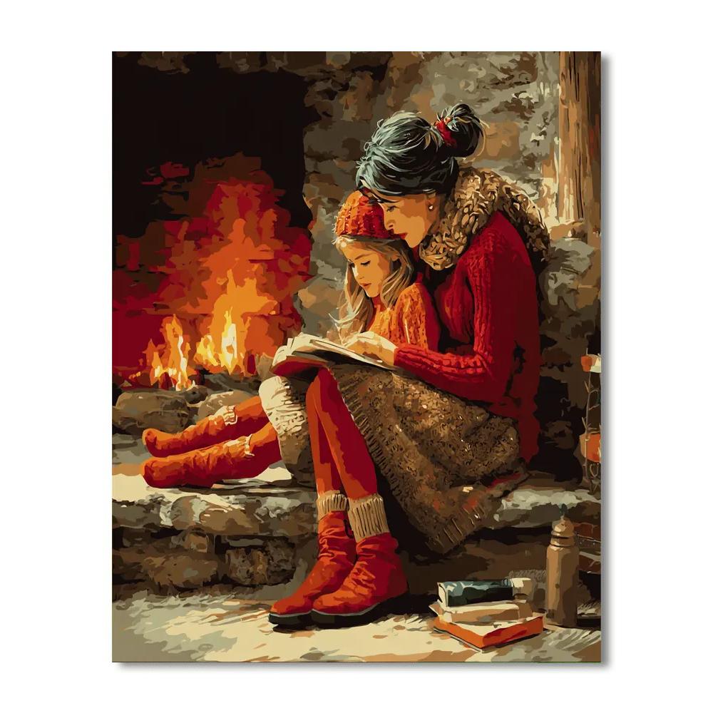 Cozy Fireside Moments Painting Number Kit