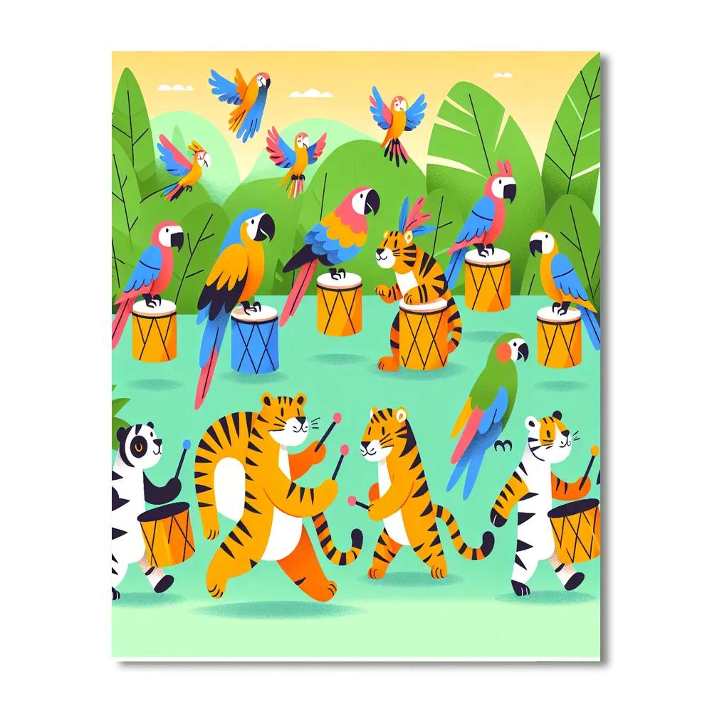 Jungle Beat Parade Paint By Numbers