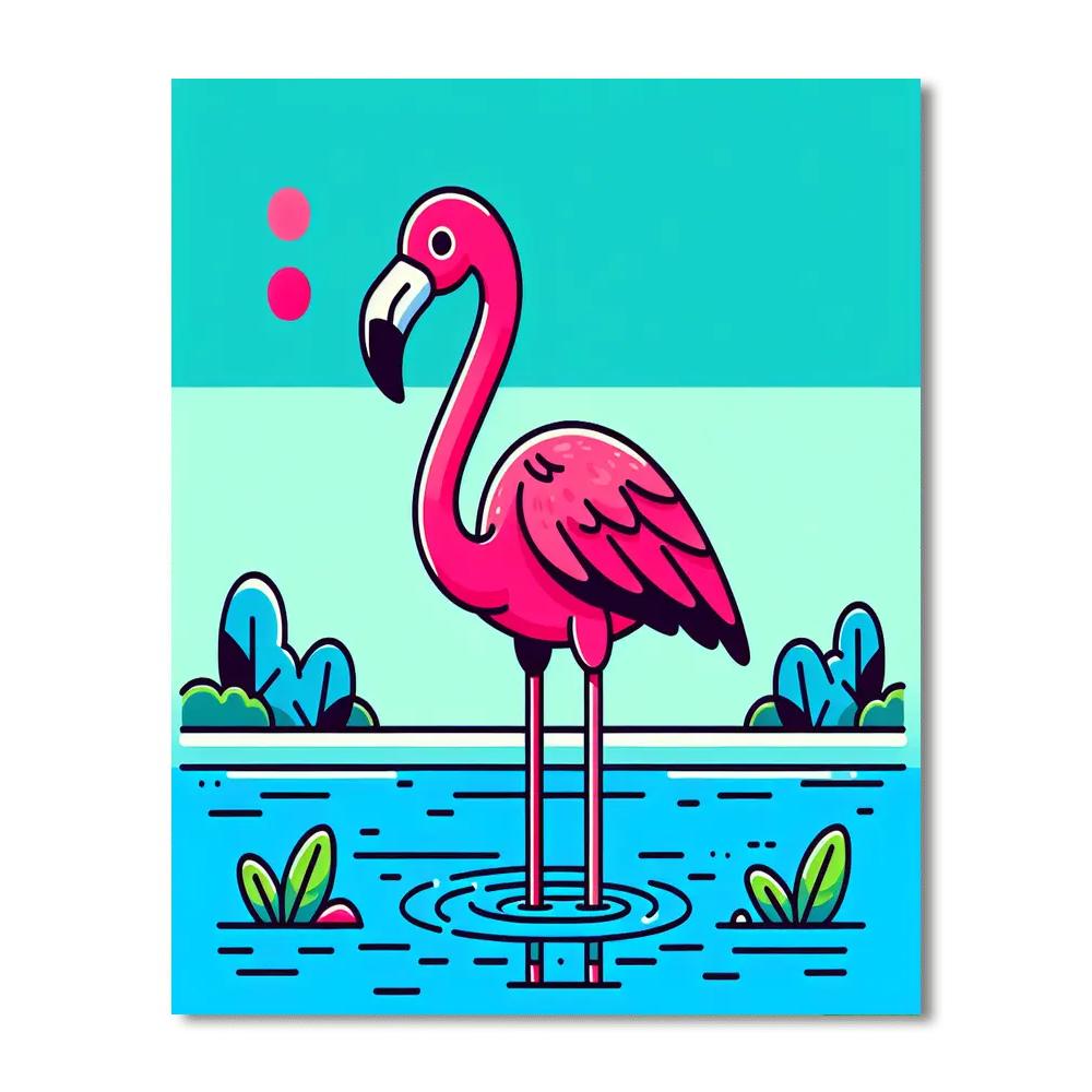 Flamboyant Flamingo Paint By Number