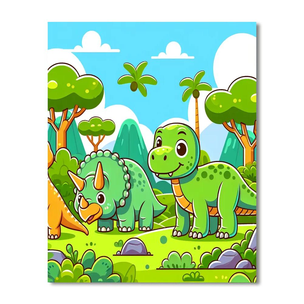 Dino Valley Exploration Paint By Color