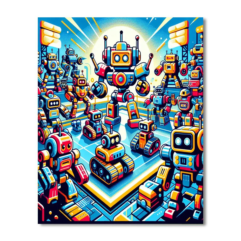 Robot Battle Arena Paint By Number