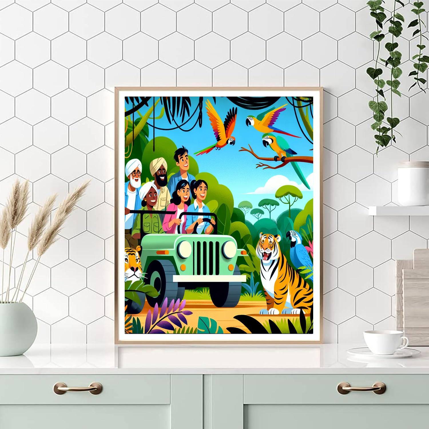 Jungle Wildlife Safari Paint By Color
