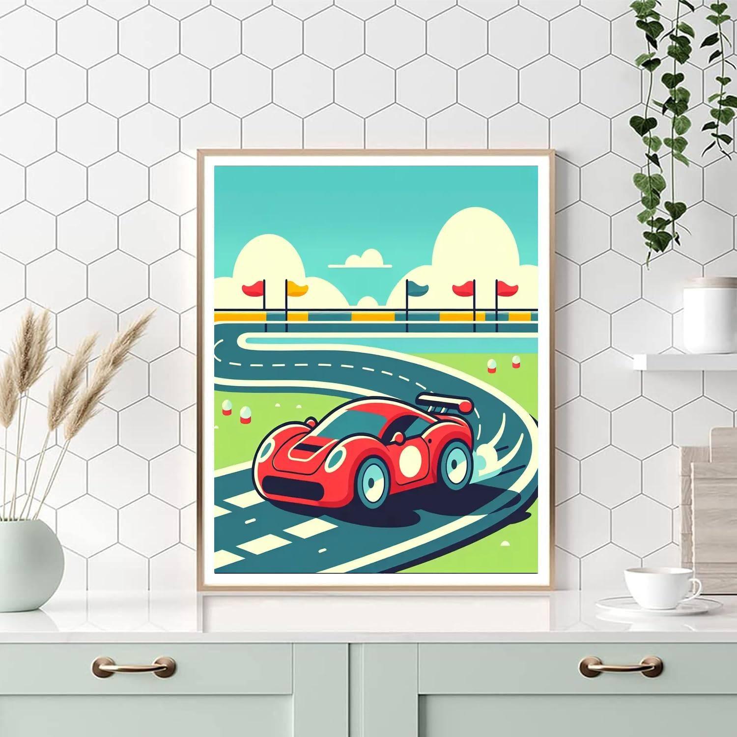 Dynamic Sports Car Painting By Numbers Kit