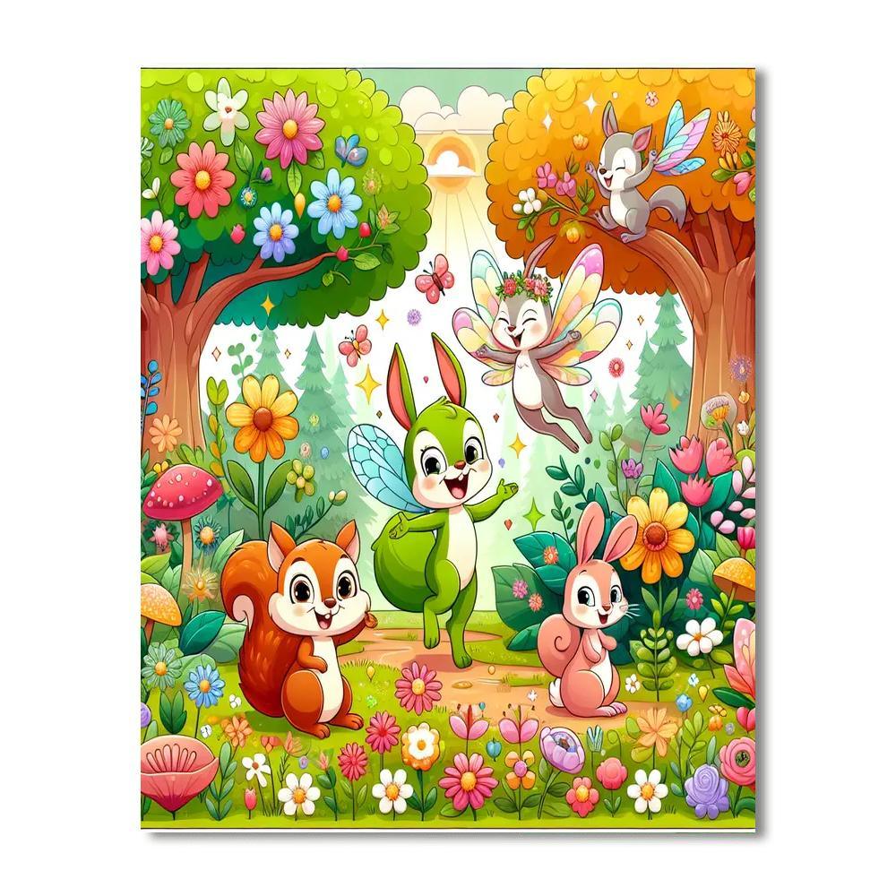 Forest Fairytale Friends Paint By Color