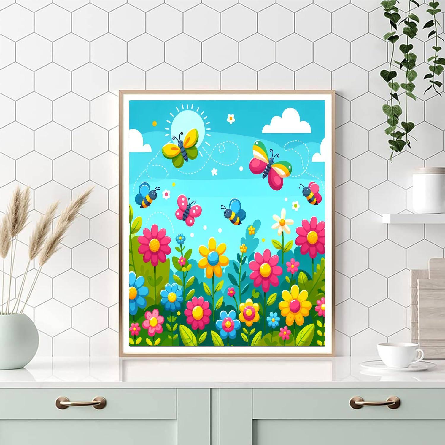 Colorful Garden Paint By Numbers Kits