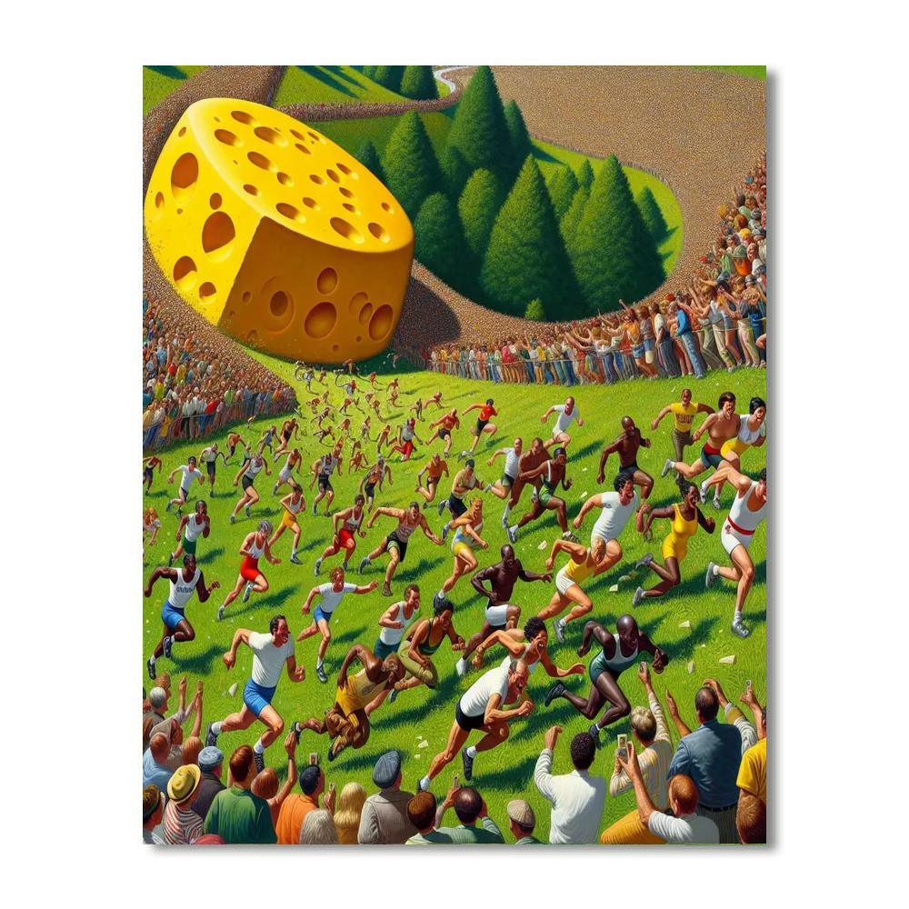 Cheese Rolling Festival - Gloucestershire Numbered Painting Kits