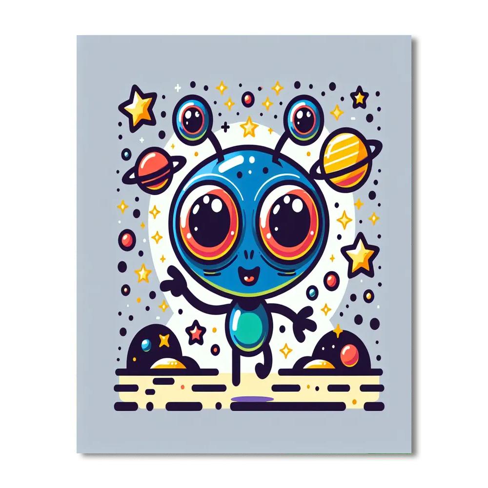 Silly Alien Paint By Numbers