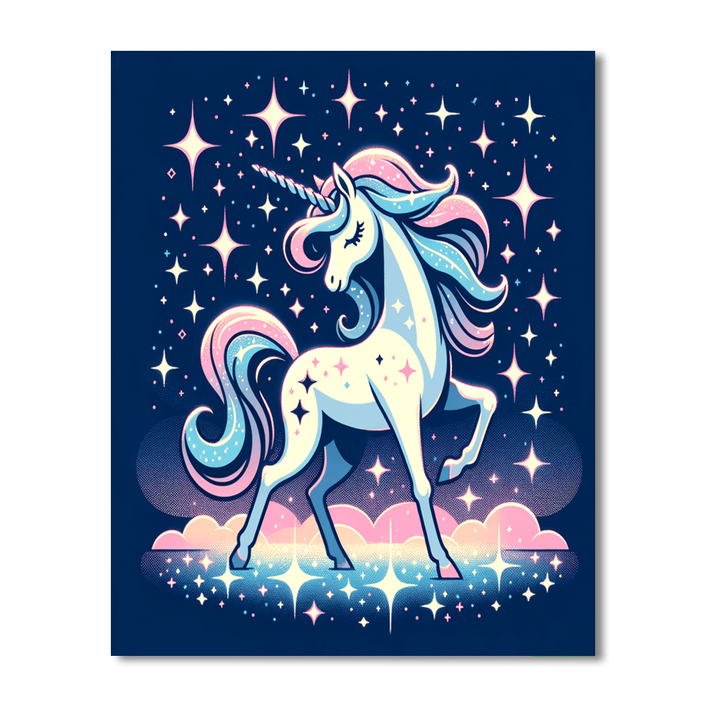 Dreamy Space Unicorn Paint By Color