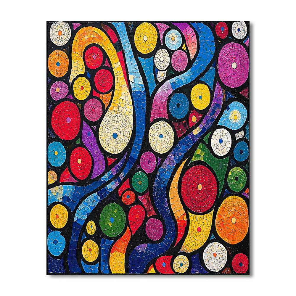 Yayoi Kusama Inspired Energetic Patterns Of Life  Paint By Color