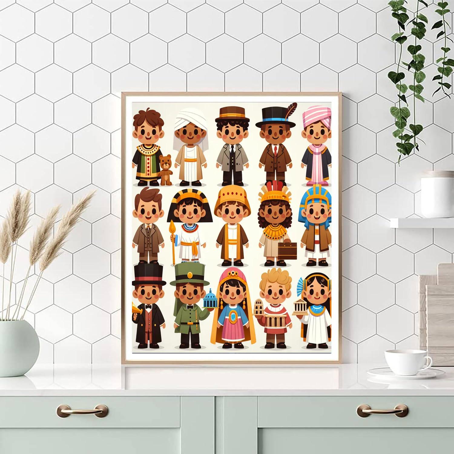 Historical Time Travel Numbered Painting Kits