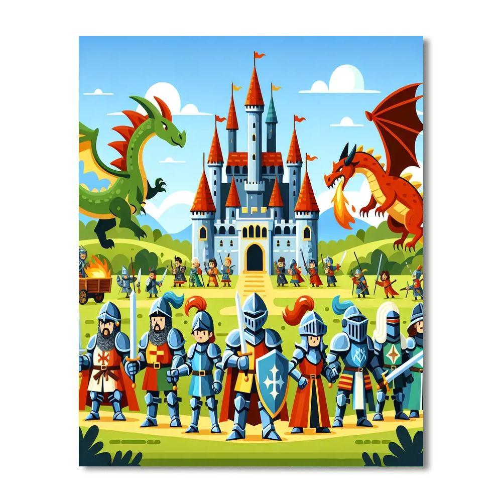 Mystical Castle Siege Numbered Painting Kits